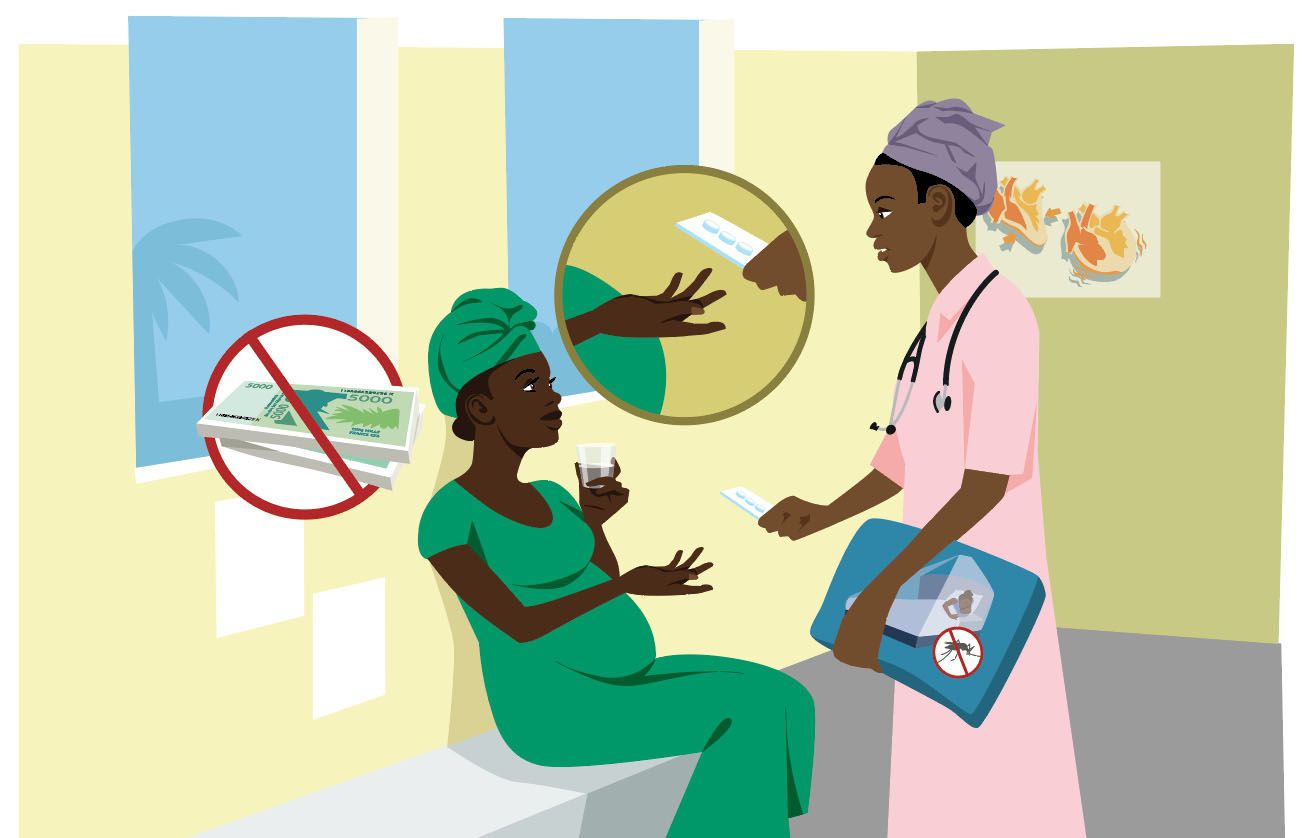 illustration santé afrique femme enceinte paludisme