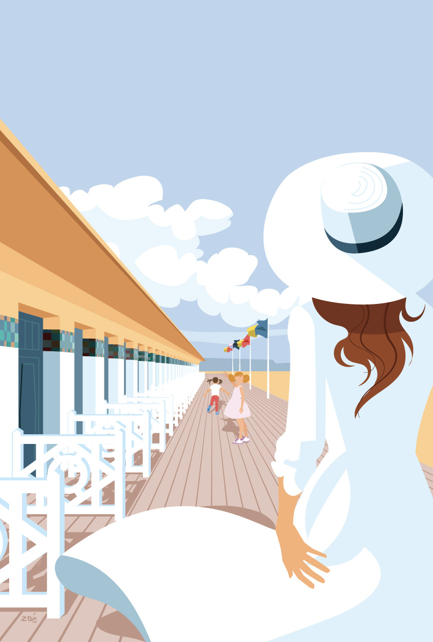 illustration vintage Deauville